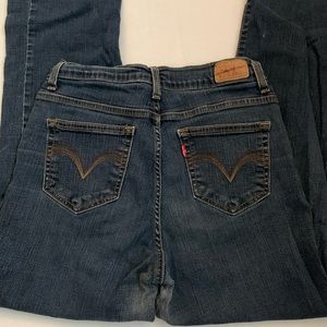 Woman’s Retro Levi’s 512 Perfect Slimming & Straight Blue Denim Jeans
